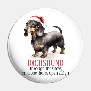 Christmas Dachshund Pun Pin