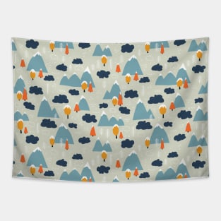 Winter Mountains Tapestry