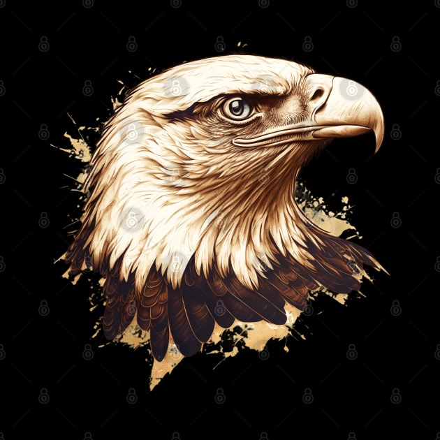 Vintage Eagle Head: A Timeless Classic for Patriotic Style by All About Nerds