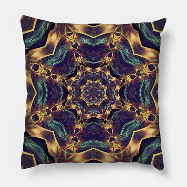 Fractal Mandala Pillow by Manafold