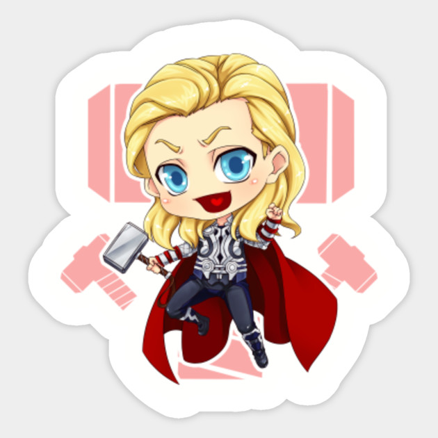 Chibi Thor Marvel Superhero Fanart Thor Sticker Teepublic