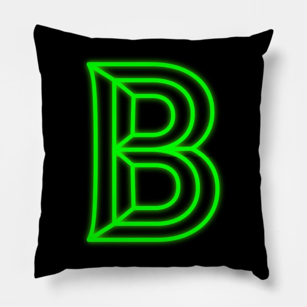 Letter B Beautiful Letters Pillow by EKSU17