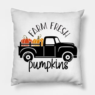 Farm Fresh Pumpkins Fall Halloween Pillow