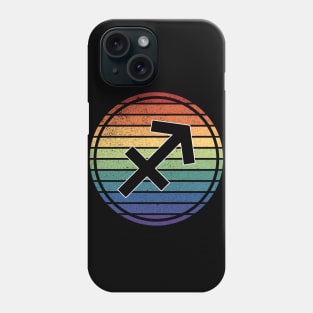 Vintage Distressed Rainbow Gay Pride Zodiac Sagittarius Phone Case