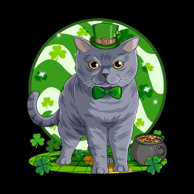 British Shorthair Cat St. Patricks Day Leprechaun by Noseking