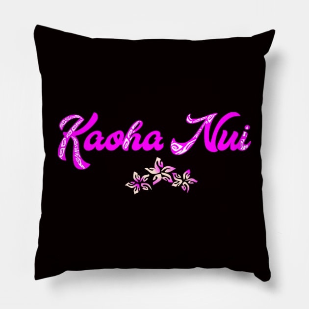 KAOHA NUI (pink) Pillow by Nesian TAHITI