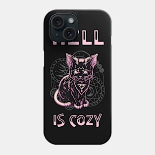 Hell Is Cozy Kitten Satan Goth Baphomet Phone Case