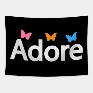 Adore being adorable text design Tapestry