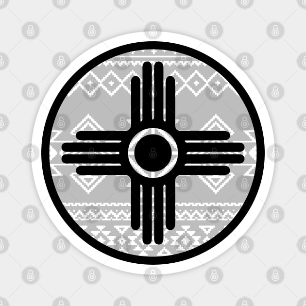 New Mexico Flag Design - Native Zia Symbol Pattern Magnet by DeadBeatElite