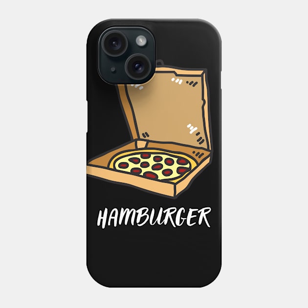 Slightly Wrong  Funny Pizza Hamburger Phone Case by waltzart