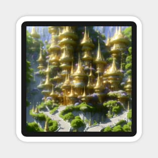 The Grand Temple of Flowers The Empress' Swirling Gardens Parnassus Golden Palace Magnet