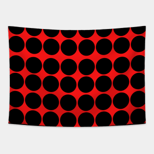 Black And Red Pattern Tapestry