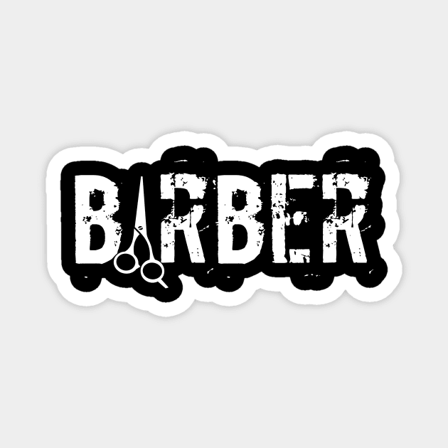 Barber Hairdresser Cool Hairstylist Hair-cutters Scissors T-Shirt Magnet by FouadBelbachir46