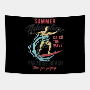 Time For Surfing Paradise Beach Tapestry