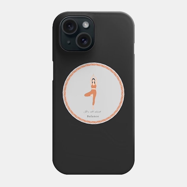 yoga Phone Case by asillustrator