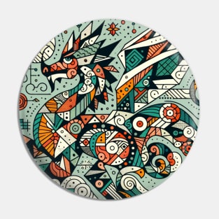 Guardian:Abstract Dragon Art Pin