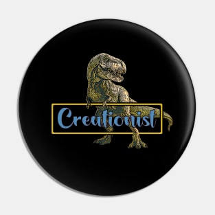 Creationist T-Rex Dinosaur Pin