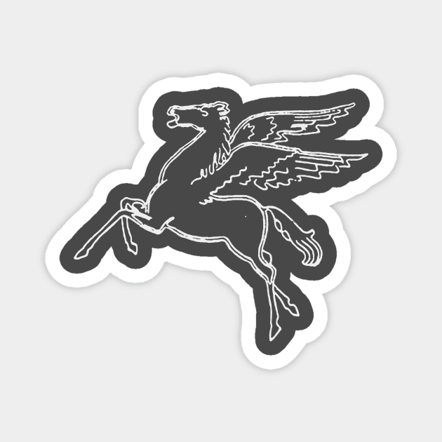 Neon Pegasus Magnet by sombreroinc