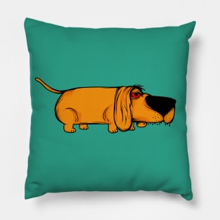 Crazy dachshund eye dog cartoon European badger Pillow