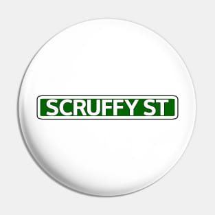 Scruffy St Street Sign Pin