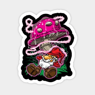 Trippy Mushroom Gnome Magnet