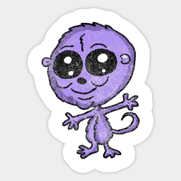 vintage cartoon purple monkey