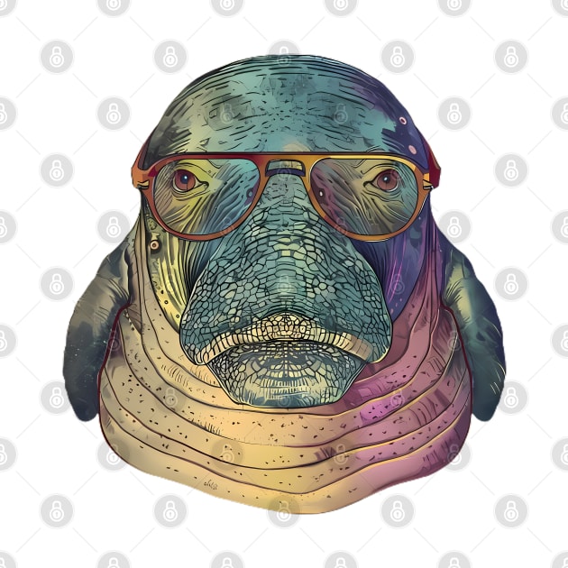 Dugong Dapper: Specs on a Sea Cow! by Carnets de Turig