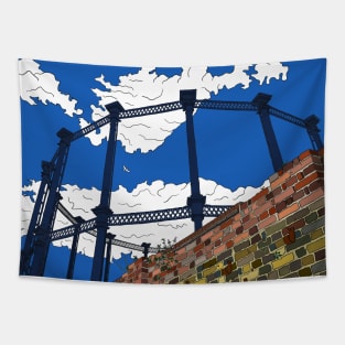 London Regent's Canal Gas Tower Tapestry