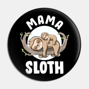 Mama Sloth Cute Pregnancy Announcement Mom to be Sloth Mama Pin