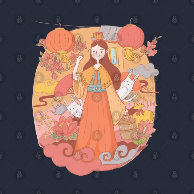 Mid autumn festival illustration by Mako Design 