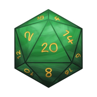 D20 Dice Green T-Shirt