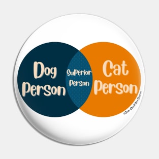 Venn Diagram: Dog Person vs. Cat Person = Superior Person Pin