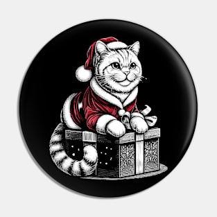 Christmas cat Pin