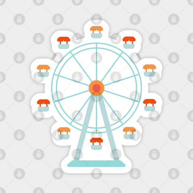 Ferris Wheel Icon Magnet by THP Creative