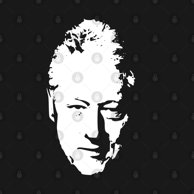 Bill Clinton White On Black Pop Art by Nerd_art