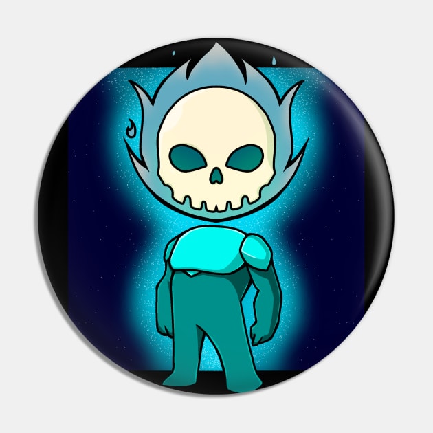 Blue flame man Pin by AnaArtes