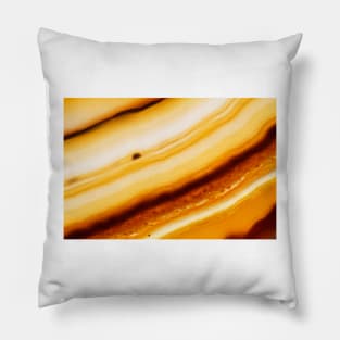 Brown agate mineral super macro Pillow