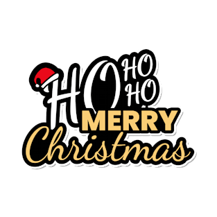 Ho HO HO Merry Christmas Santa Text Design T-Shirt