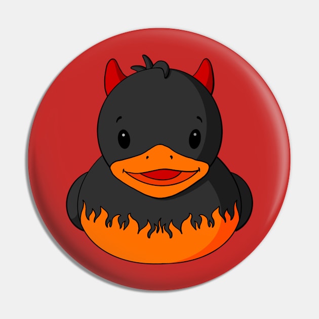 Devil Rubber Duck Pin by Alisha Ober Designs