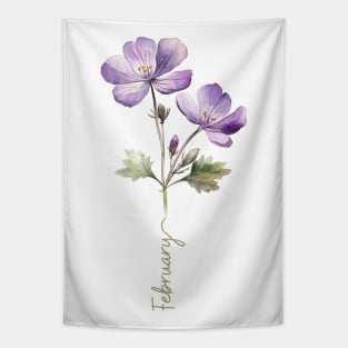 Violet - Birth Month Flower - February Tapestry