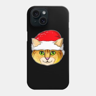 Cute Kawaii Christmas Cat with Santas Hat For Christmas Phone Case