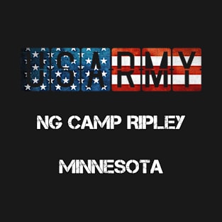 NG Camp Ripley Minnesota US Flag Army T-Shirt