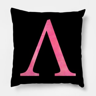 Pink Lambda Pillow