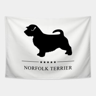 Norfolk Terrier Black Silhouette Tapestry