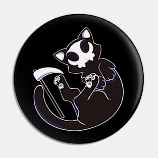 Doom Cat, the Spooky Grim Reaper Pin