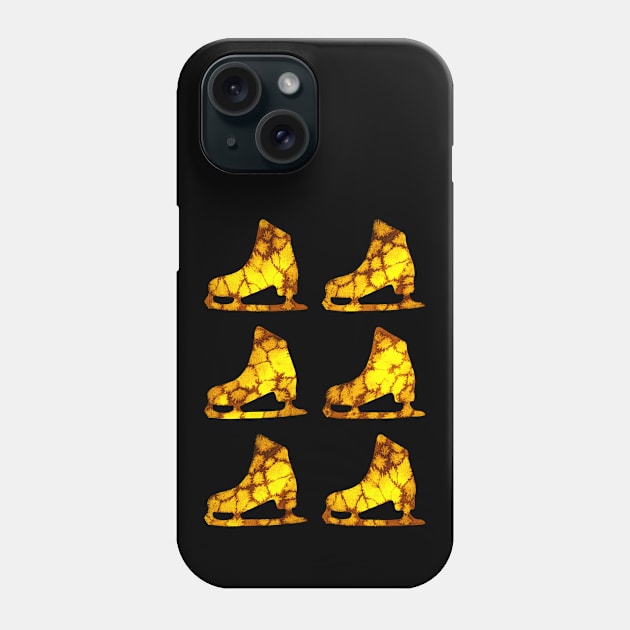 Watercolor Figure Skates (Golden Yellow) Phone Case by illucalliart