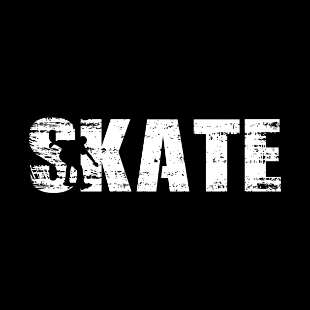 Distressed Look Skating Gift For Skaters by OceanRadar