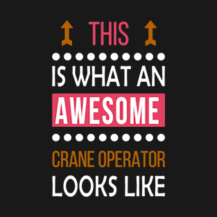 Crane Operator Job Awesome Looks Cool Funny Birthday Gift T-Shirt