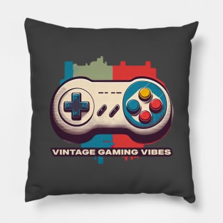 Classic Controller Crew. Vintage gaming. Retro gamepad Pillow