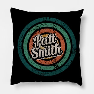 Patt Smith // Retro Circle Crack Vintage Pillow